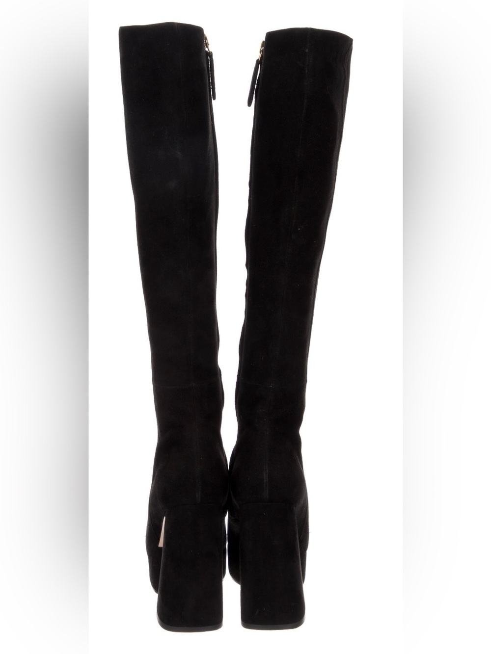 Gucci Madame Black Suede Knee High Boots Size 37 / US 6 - Picture 4 of 10